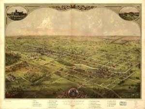 44 Antique Historic Panoramic Maps of Michigan MI on CD  