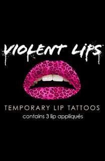 Violent Lips The Pink Cheetah Lip Tattoo  Karmaloop   Global 