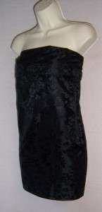 BCBG MAXAZRIA Black Silk Strapless Mini Cocktail Dress S 2 4 NWT $238 