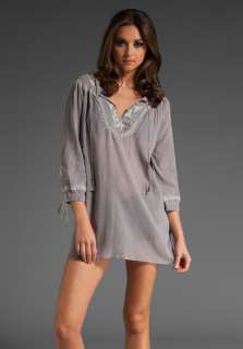 JOIE a la plage Gibson B Embroidered Tunic in Prussian at Revolve 