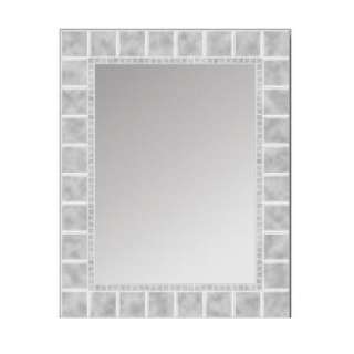 Deco Mirror 30 in. x 24 in. Glass Block Rectangle Mirror 8148 at The 