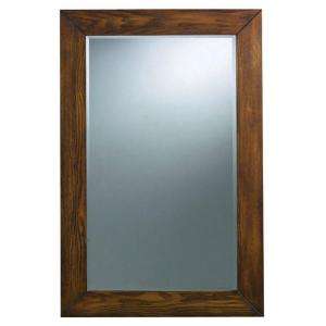   27 In. Framed Wall Mirror in Dark Brown 4153900830 