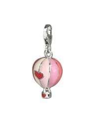 SilberDream Charm Heißlutfballon Liebe rosa 925 Sterling Silber 