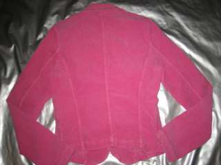 BENETTON PINK CORDUROY JACKET Made in Italy 44 SMALL  