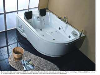 Whirlpool Badewanne 180x120 Luft+Wasser Heizung #31R  