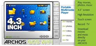 Archos 605 WiFi 30GB Multimedia Player   Touch Screen, WiFi, Internet 