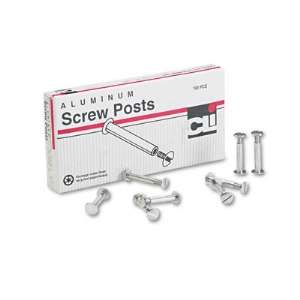 Post Binder Aluminum Screw Posts, 3/16 Diameter, 1 Long, 100/Box at 