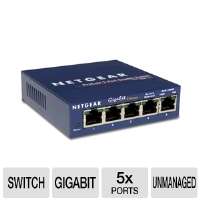 Click to view Netgear   GS105   5 Port 10/100/1000Mbps Copper Gigabit 