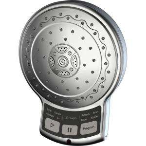 Levaqua OneTouch Digital 9 Function 5 In. Showerhead in Brushed Nickel 