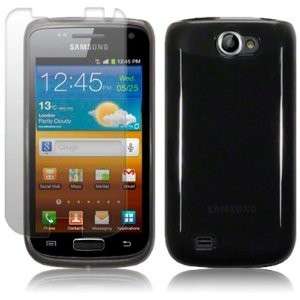 Gel Case Samsung Galaxy W i8150   schwarz+Displayschutz  