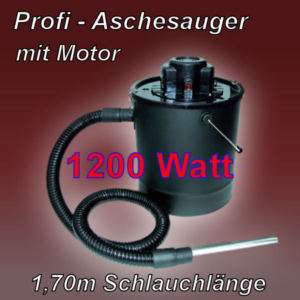 Aschestaubsauger Kaminstaubsauger mit Motor 1200 Watt  