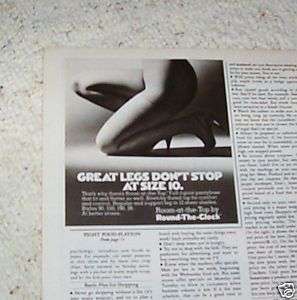 1981 ad Round The Clock pantyhose hosiery   VINTAGE AD  