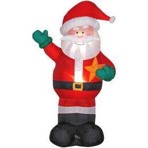 Home Accents Holiday 8 Ft. Santa With Star Airblown 81157X at The Home 