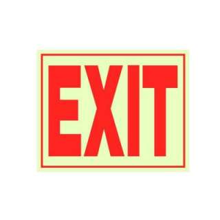 The Hillman Group 8 in. x 11 in. Glow in the Dark Exit Sign 840200 at 