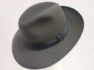 Borsalino mit Einfass grau Bogart Hut Fedora Hüte itali  