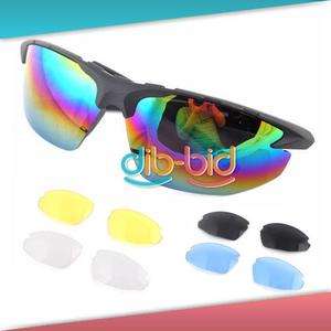 New Bicycle Bike Sport Cycling Safety Glasses 5 Lens 2#  