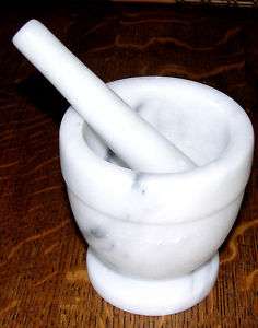 Vintage Marble Mortar and Pestle  