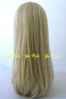 Straight Long Blonde Beauty Hannah Salon Lady Wigs a28  