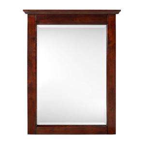   Collection Virginian 32 in. x 24 in. Framed Mirror in Distressed Brown