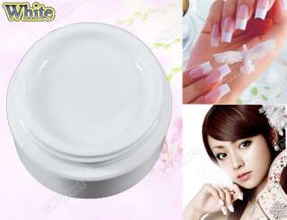   Clear Whit​e UV Builder Gel Acrylic Nail Art False Tips Kit Glue