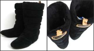 Adidas Respect M.E. Missy Black Suede Fleece Boots 10.5  