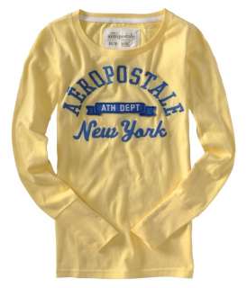 Aeropostale juniors embroidered long sleeve t shirt  