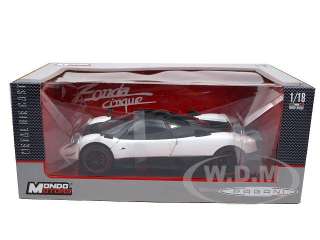   car model of Pagani Zonda Cinque White die cast car by Mondo Motors