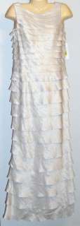 Adrianna Papell Occasions Long Shutter Pleat Gown Sz 10 797532123566 