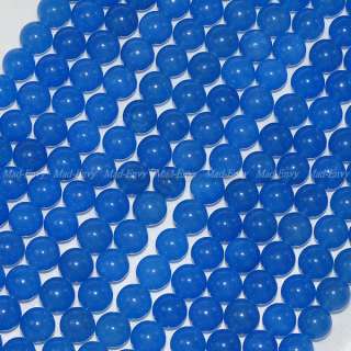 10mm Aqua Blue Chalcedony Gemstone Beads Round 15.5  