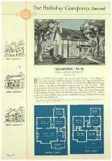 1920 Halliday Antique Bungalow Homes Catalog on CD  