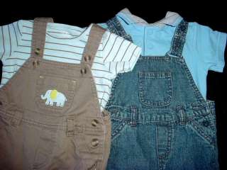 USED BABY BOY 6 9 MONTHS SPRING SUMMER OVERALL JUMPER DENIM OUTFIT 