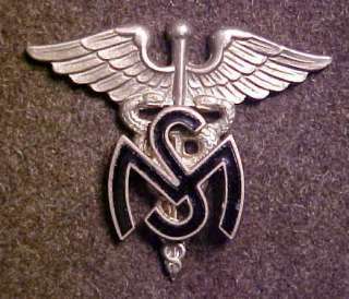 WW2 ARMY MS MEDICAL SERVICE OFFICER COLLAR PIN MEYER  