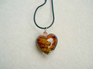 Tolle Herz Kette im aktuellen Muranoglas Design, Herz 3,1 x 2,8cm in 