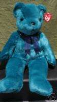 Ty Beanie Buddy Teddy teal old face teddy bear MWMT  