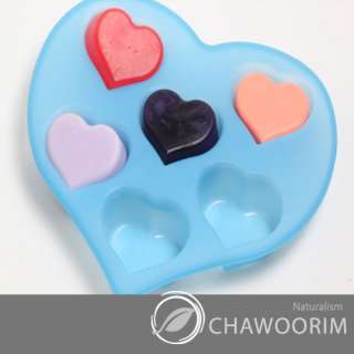Volume Heart 6cavity WORLD WIDE SILICONE SOAP MOLDS  
