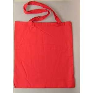   Baumwolltragetasche Stofftasche rot 38x42 langer Henkel + 1Glasbeutel