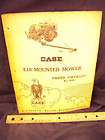 1960 CASE Model E10 Mounted Mower Parts Manual ~ORIG