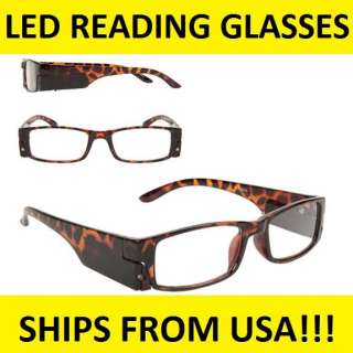 iLights   Tortise Reading Glasses w/LED Lights (+1.00 +1.50 +2.00 +2 
