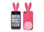 Hot Pink Bunny Rabito Rubber Case Cover For Iphone 3G 3GS  