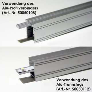 1m Aluminium U Profil eloxiert hoch für LED Stripes Aluprofil 