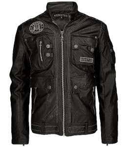 REMETEE MENS FAUX LEATHER JACKET ERUPTION BLACK NEW WITH TAG  