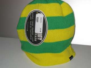 One Ball Jay Waldo Beanie, Green/Yellow, NEW Oneballjay  
