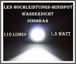 LED Minispot megaheller Spot Strahler Lampe wasserdicht dimmbar Mini 