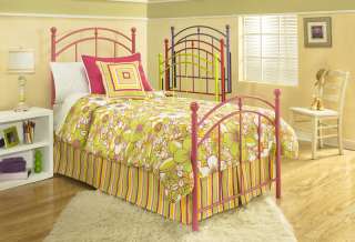 CLOSEOUT SALE Reese Twin Size Metal Bed in Your Choice of 5 Colors 