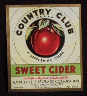 1940s? Country Club Cider Rochelle Mount Vernon NY  