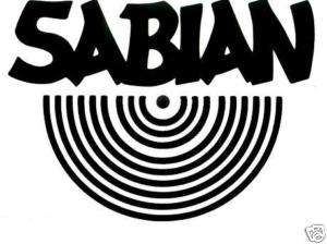 Sabian sticker decal logo. Black, white or gold  