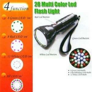 28 Multi Color Multi Function LED Flashlight  