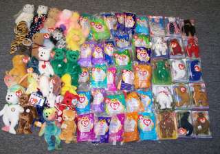 TY BEANIES COLLECTION  LOT OF 128 BEANIE BABIES, BUDDIES, TEENIES 