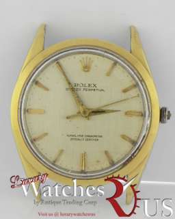 ROLEX Vintage Rare OYSTER PERPETUAL 14k YELLOW GOLD Top SHELL 1024 