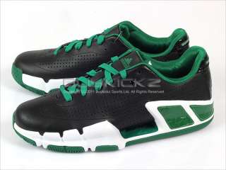 Adidas Gilrahna 2.0 Black/Green/White Basketball Perforated Leather 